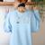 Adapted Physical Education Teacher Skeleton Sports Phys Ed Women's Sweatshirt Back Print Light Blue