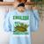AG Teacher English Is Important But Agriculture Teacher Women's Sweatshirt Back Print Light Blue