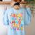 Alphabet A-Z ABC Kids Back To School Pre K Teachers Women's Sweatshirt Back Print Light Blue Alphabet A-Z ABC Kids Back To School Pre K Teachers Women's Sweatshirt Back Print Light Blue
