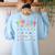 Alphabet Positive Affirmations Back To School Teacher Women's Sweatshirt Back Print Light Blue Alphabet Positive Affirmations Back To School Teacher Women's Sweatshirt Back Print Light Blue