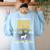 Anatomy Of Boston Terrier Dog Lover Women's Sweatshirt Back Print Light Blue