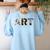 Art Artist Painting Teacher T Shirt Mona Lisa Great Wave For Men Women Women's Sweatshirt Back Print Light Blue Art Artist Painting Teacher T Shirt Mona Lisa Great Wave For Men Women Women's Sweatshirt Back Print Light Blue