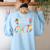 Lets Make Art Colerful Artists Painter Art Teacher Men Women Girls Kids Women's Sweatshirt Back Print Light Blue