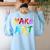 Make Art Painter Artist Teacher Artsy Men Women Kids Women's Sweatshirt Back Print Light Blue Make Art Painter Artist Teacher Artsy Men Women Kids Women's Sweatshirt Back Print Light Blue