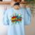 Art Is My Superpower Comic Artist Art Teacher Superhero Women's Sweatshirt Back Print Light Blue Art Is My Superpower Comic Artist Art Teacher Superhero Women's Sweatshirt Back Print Light Blue
