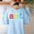 Art Teacher Artists Women's Sweatshirt Back Print Light Blue Art Teacher Artists Women's Sweatshirt Back Print Light Blue