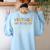 Art Teacher Definition Back To School First Day Women's Sweatshirt Back Print Light Blue