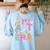 In My Art Teacher Era Teaching Future Artist Back To School Women's Sweatshirt Back Print Light Blue In My Art Teacher Era Teaching Future Artist Back To School Women's Sweatshirt Back Print Light Blue