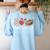 Art Teacher Peace Love Art For Artists And Painters Women's Sweatshirt Back Print Light Blue Art Teacher Peace Love Art For Artists And Painters Women's Sweatshirt Back Print Light Blue