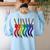 Art Teacher For Women Art Teacher Clothes Women's Sweatshirt Back Print Light Blue