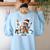 Artist Gingerbread Painter Art Teacher Student Christmas Women's Sweatshirt Back Print Light Blue Artist Gingerbread Painter Art Teacher Student Christmas Women's Sweatshirt Back Print Light Blue