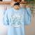 ASL Interpreter Deaf ASL Teacher American Sign Language Women's Sweatshirt Back Print Light Blue ASL Interpreter Deaf ASL Teacher American Sign Language Women's Sweatshirt Back Print Light Blue