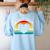 Associate Teacher If You Think My Hands Are Full Women's Sweatshirt Back Print Light Blue Associate Teacher If You Think My Hands Are Full Women's Sweatshirt Back Print Light Blue