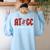 ATGC Teacher Student Biology Women's Sweatshirt Back Print Light Blue ATGC Teacher Student Biology Women's Sweatshirt Back Print Light Blue