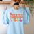 Theatre Vibes Teacher Man Women Youth Auditorium Concert Tee Women's Sweatshirt Back Print Light Blue