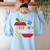 Attendance Matters Teacher Apple For Back To School Women's Sweatshirt Back Print Light Blue Attendance Matters Teacher Apple For Back To School Women's Sweatshirt Back Print Light Blue
