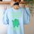 Autism Awareness Neurodiversity Teacher Frog I May Have A Touch Of The Tism Neurodivergent Small Women's Sweatshirt Back Print Light Blue