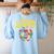 Autism Teacher Shirt I Teach Kindness Apple Puzzle Awareness Women's Sweatshirt Back Print Light Blue