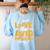 AVID Team Appreciation Essentials AVID Program Teacher Women's Sweatshirt Back Print Light Blue