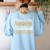 This Is My Awesome Teacher Costume Halloween Party Matching Women's Sweatshirt Back Print Light Blue