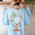 Awesome Teachers T Shirt Teaching Future Leaders Globe For Men Women Women's Sweatshirt Back Print Light Blue Awesome Teachers T Shirt Teaching Future Leaders Globe For Men Women Women's Sweatshirt Back Print Light Blue