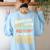 Back To School Dinosaur Social Studies Teacher Student Women's Sweatshirt Back Print Light Blue Back To School Dinosaur Social Studies Teacher Student Women's Sweatshirt Back Print Light Blue