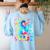 Back To School Eighth 8th Grade Tie Dye Typography Teacher Women's Sweatshirt Back Print Light Blue Back To School Eighth 8th Grade Tie Dye Typography Teacher Women's Sweatshirt Back Print Light Blue