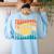 Back To School Groovy Smile Preschool Teachers Students Kids Women's Sweatshirt Back Print Light Blue Back To School Groovy Smile Preschool Teachers Students Kids Women's Sweatshirt Back Print Light Blue