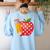 Back To School Pencil And Apple Teacher Student Women's Sweatshirt Back Print Light Blue Back To School Pencil And Apple Teacher Student Women's Sweatshirt Back Print Light Blue