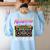 Back To School Retro Reading Is My Jam 80s Teacher Boombox Women's Sweatshirt Back Print Light Blue