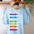 Back To School Teacher We Are Like A Box Of Crayons Women's Sweatshirt Back Print Light Blue