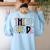 Back To School Third Grade Teacher First Day Of 3rd Grade Women's Sweatshirt Back Print Light Blue