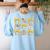 Back To School Yellow Bows Book Coffee Leopard Apple Teacher Women's Sweatshirt Back Print Light Blue Back To School Yellow Bows Book Coffee Leopard Apple Teacher Women's Sweatshirt Back Print Light Blue