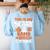Band Teacher Halloween Shirt Costume School Marching Band For Men Women Women's Sweatshirt Back Print Light Blue