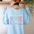 Battery Life Of A Nurse School Teacher Appreciation Women's Sweatshirt Back Print Light Blue Battery Life Of A Nurse School Teacher Appreciation Women's Sweatshirt Back Print Light Blue