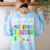 Battery Life Of a Preschool School Teacher School Week Women's Sweatshirt Back Print Light Blue Battery Life Of a Preschool School Teacher School Week Women's Sweatshirt Back Print Light Blue