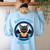 Batty About Books Lover Teacher Librarian Bookish Halloween For Men Women Kids Women's Sweatshirt Back Print Light Blue