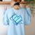 Bavarian Flag As Heart Blue Diamond Bavaria Women's Sweatshirt Back Print Light Blue