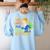 Beauty Teacher Take Chances Make Mistakes Get Messy Women's Sweatshirt Back Print Light Blue Beauty Teacher Take Chances Make Mistakes Get Messy Women's Sweatshirt Back Print Light Blue