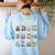 How To Become A Better Reader Animals Reading Teacher Women's Sweatshirt Back Print Light Blue