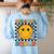 Behavior Squad Specialist Analyst Behavior Teacher Retro Women's Sweatshirt Back Print Light Blue