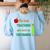 THE BEST TEACHERS ARE BORN IN DECEMBER Women's Sweatshirt Back Print Light Blue THE BEST TEACHERS ARE BORN IN DECEMBER Women's Sweatshirt Back Print Light Blue
