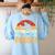 Bigfoot Sasquatch Prost Retro Bavarian Oktoberfest Men Women Women's Sweatshirt Back Print Light Blue