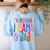 I Am Bilingual I Haha And Jaja Latina Latino Spanish Teacher Women's Sweatshirt Back Print Light Blue I Am Bilingual I Haha And Jaja Latina Latino Spanish Teacher Women's Sweatshirt Back Print Light Blue