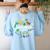 Biology Squad Science Teacher Student Biologist Women's Sweatshirt Back Print Light Blue