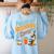Biology Teacher Science Fueled By Mitochondria Coffee Women's Sweatshirt Back Print Light Blue