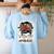 Bleached Teacher Para Life Paraprofessional Cute Messy Bun For Men Women Girls Kids Women's Sweatshirt Back Print Light Blue