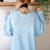 Blues Music Band Lover Vintage Guitar Teacher Blues Women's Sweatshirt Back Print Light Blue