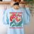 Boho Flower ESL Teacher Kindness Comes In Many Languages Women's Sweatshirt Back Print Light Blue Boho Flower ESL Teacher Kindness Comes In Many Languages Women's Sweatshirt Back Print Light Blue