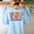 Boho Inclusion Matters Special Education SPED Teacher Women Women's Sweatshirt Back Print Light Blue